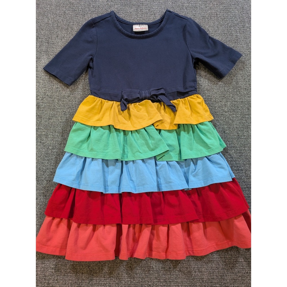 Hanna Andersson Tiered Ruffle Dress Kids Size 110 US 5